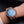 Classic Engraved Mens Dark Wood Watch With Blue Face